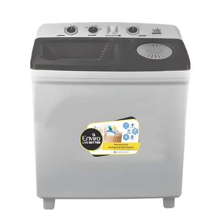 Enviro 9kg Twin Tub Washing Machine | Double Layer Body & Virgin Plastic | EWM 9620-TW