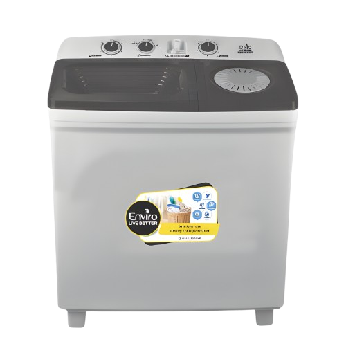 Enviro 9kg Twin Tub Washing Machine | Double Layer Body & Virgin Plastic | EWM 9620-TW