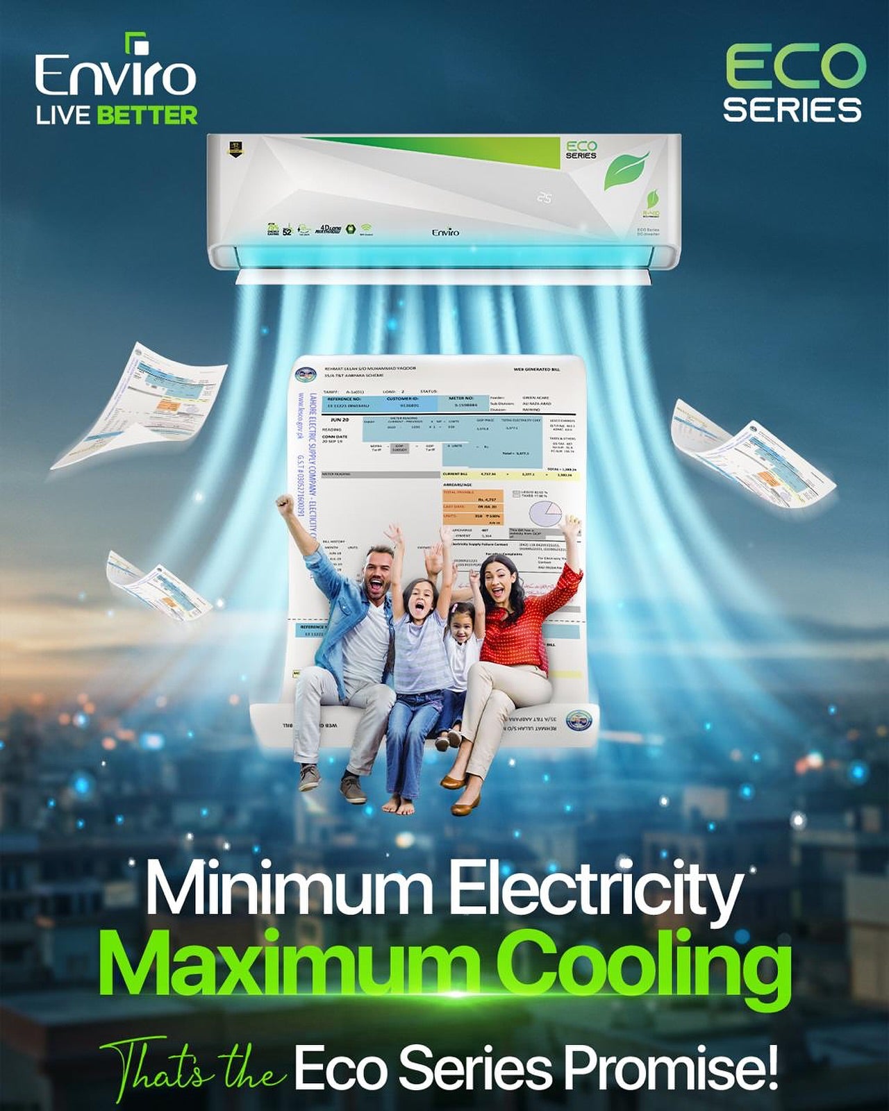 Eco Series 1.0 Ton T3 DC Inverter Air Conditioner (EAC-12E)