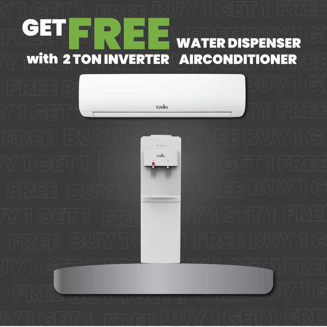 Buy 2 Ton Inverter Air Conditioner & Get Free Water Dispenser