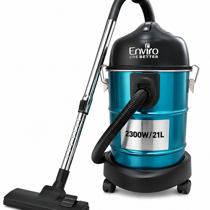 Enviro 3 in 1 Heavy Duty Wet & Dry Vacuum Cleaner with Blower | 2300W Powerful Motor | 21L Stainless Steel Tank | High Suction Power for Home, Office, Sofa & Carpet Cleaning | Multi-Surface Cleaner | EVC-2123-WD