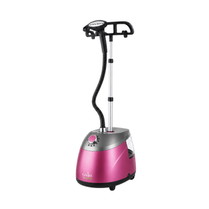 Enviro Garment Steamer, 2000W Powerful Steam, 40g/min Steam Flow, 2.5L Removable Water Tank, 35–45 Sec Fast Heat-Up, 10 Steam Levels, Adjustable Pole, Premium Pink EGS-2520